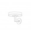 Applique murale Solis Brun brossé 1 ampoule 20cm