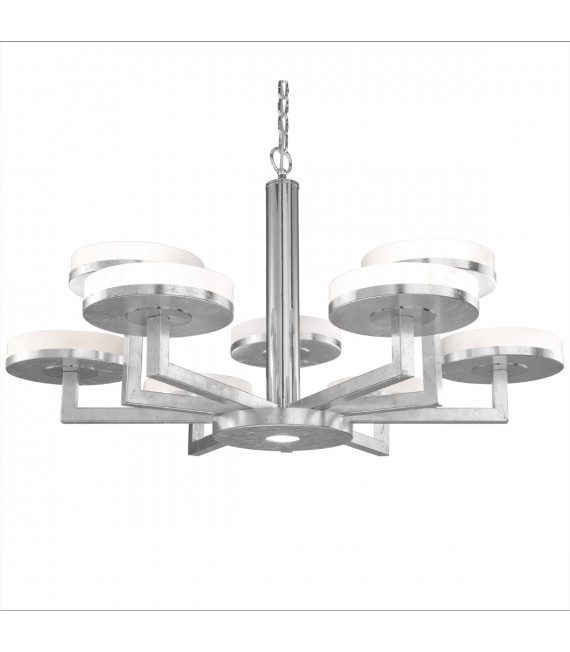 Solis 10-Light Silver Leaf Pendant