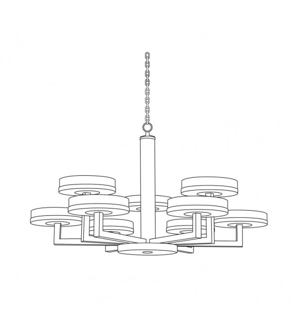 Suspension Solis 10 ampoules Brun brossé