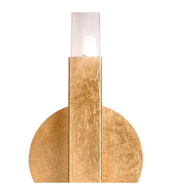 Applique murale Spigolo Feuille d'or 1 ampoule 29,5cm