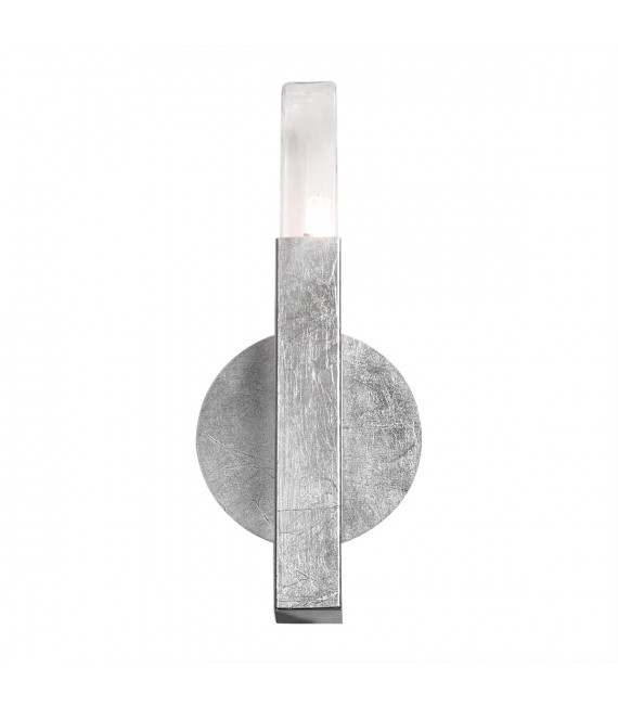 Aplique Spigolo Hoja Plata 1 bombilla 29,5cm