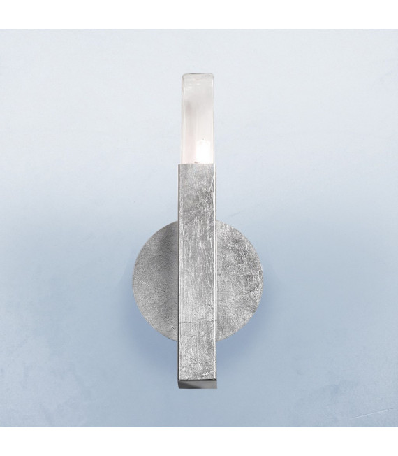 Aplique Spigolo Hoja Plata 1 bombilla 29,5cm