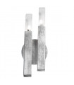 Wall light Spigolo Silver leaf 2 bulbs 32.5cm