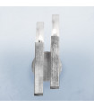 Wall light Spigolo Silver leaf 2 bulbs 32.5cm