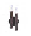 Applique murale Spigolo Brun brossé 2 ampoules 32,5cm