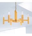 Spigolo pendant lamp Gold leaf 6 bulbs 61.4cm