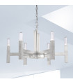 Suspension Spigolo Feuille d'argent 6 ampoules 61,4cm