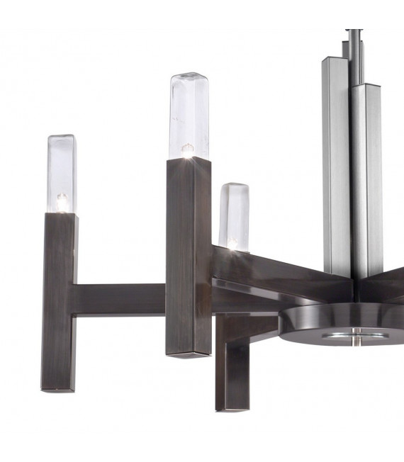 Spigolo suspensión Marrón cepillado 6 bombillas 61,4cm