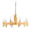 Suspension Spigolo Feuille d'or 10 ampoules 61,4cm
