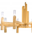 Spigolo pendant lamp Gold leaf 10 bulbs 61.4cm