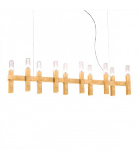 Spigolo Pendelleuchte Blattgold 10 Glühbirnen 34cm