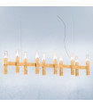 Spigolo pendant lamp Gold leaf 10 bulbs 34cm