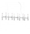 Spigolo pendant lamp Silver leaf 10 bulbs 34cm