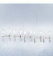 Spigolo pendant lamp Silver leaf 10 bulbs 34cm