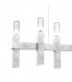 Suspension Spigolo Feuille d'argent 10 ampoules 34cm