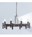 Suspension Spigolo Brun brossé 10 ampoules 61,4cm