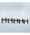 Suspension Spigolo Brun brossé 10 ampoules 34cm