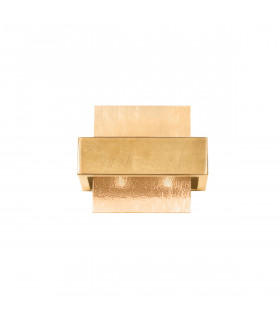 Wandleuchte Rettangolo Blattgold 2-flammig 17cm
