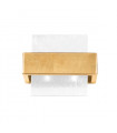 Applique murale Rettangolo Feuille d'or 2 ampoules 17cm