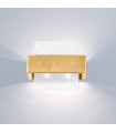 Applique murale Rettangolo Feuille d'or 2 ampoules 17cm
