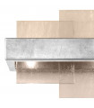 Applique murale Rettangolo Feuille d'argent 2 ampoules 24cm