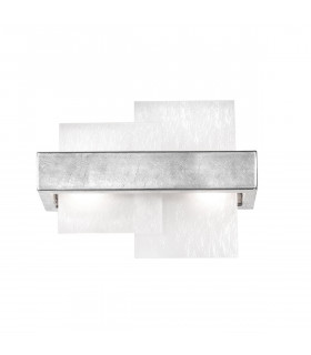 Wall light Rettangolo Silver leaf 2 bulbs 24cm