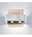 Applique murale Rettangolo Brun brossé 2 ampoules 17cm