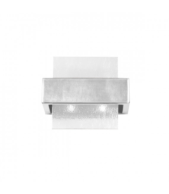 Wandleuchte Rettangolo Blattsilber 2-flammig 17cm