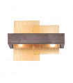 Wall light Rettangolo Brushed brown 2 bulbs 24cm
