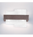 Wall light Rettangolo Brushed brown 2 bulbs 24cm