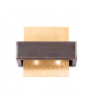 Applique murale Rettangolo Brun brossé 2 ampoules 17cm