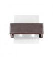 Applique murale Rettangolo Brun brossé 2 ampoules 17cm