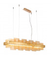 Rettangolo pendant lamp 1 bulb Gold leaf