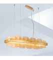 Rettangolo pendant lamp 1 bulb Gold leaf