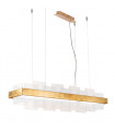 Suspension Rettangolo 1 ampoule Feuille d'or