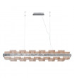 Suspension Rettangolo 1 ampoule Feuille d'argent