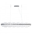 Rettangolo pendant lamp 1 bulb Silver leaf