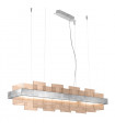 Rettangolo pendant lamp 1 bulb Silver leaf