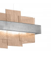 Rettangolo pendant lamp 1 bulb Silver leaf