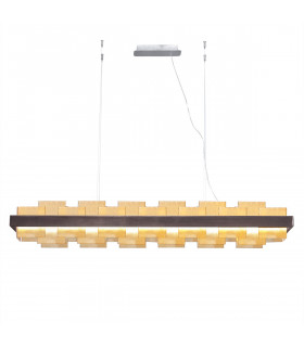 Rettangolo pendant lamp 1 bulb Brushed brown