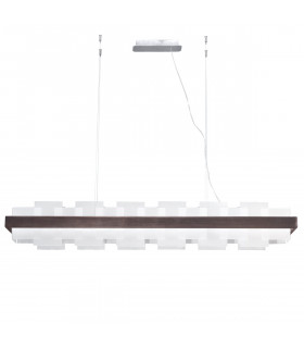 Suspension Rettangolo 1 ampoule Brun brossé