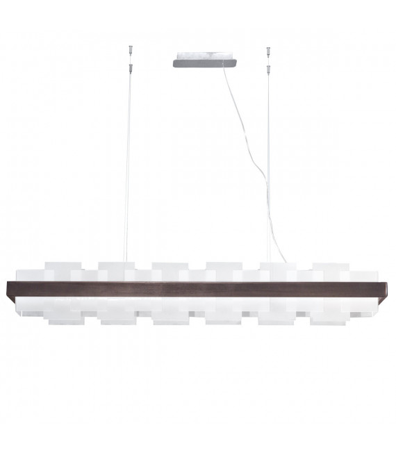 Suspension Rettangolo 1 ampoule Brun brossé