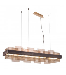 Rettangolo pendant lamp 1 bulb Brushed brown