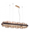 Suspension Rettangolo 1 ampoule Brun brossé