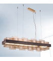 Rettangolo pendant lamp 1 bulb Brushed brown