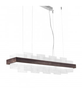 Rettangolo pendant lamp 1 bulb Brushed brown