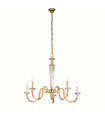 Chandelier without lampshades Imperio 24 carats gold 5 bulbs 70cm