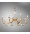 Chandelier without lampshades Imperio 24 carats gold 8 bulbs 75cm