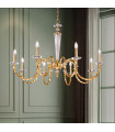 Chandelier without lampshades Imperio 24 carats gold 8 bulbs 75cm