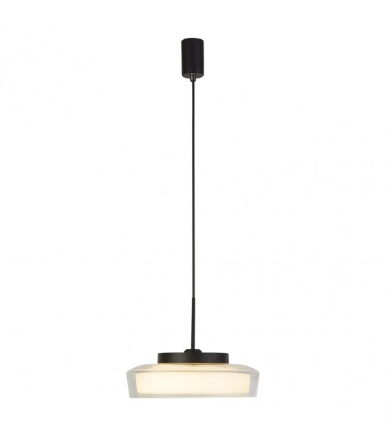 Puck bathroom ceiling light Glass, mild steel Matt black, Clear, opal